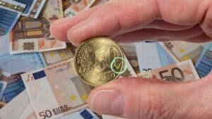 défaut sur pièce de 50 centimes