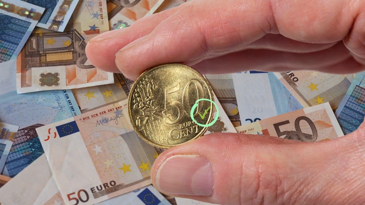 défaut sur pièce de 50 centimes