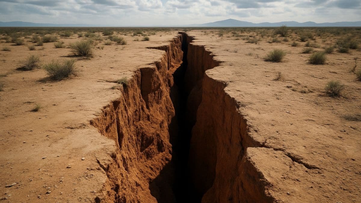 ce continent se coupe littéralement en deux la faille grandit de jour en jour, et les images sont impressionnantes