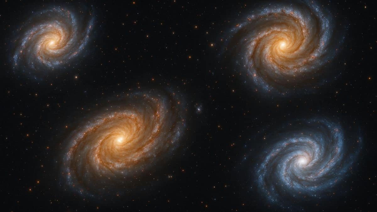 l’univers cache un secret le télescope james webb révèle que la majorité des premières galaxies tournent dans le même sens