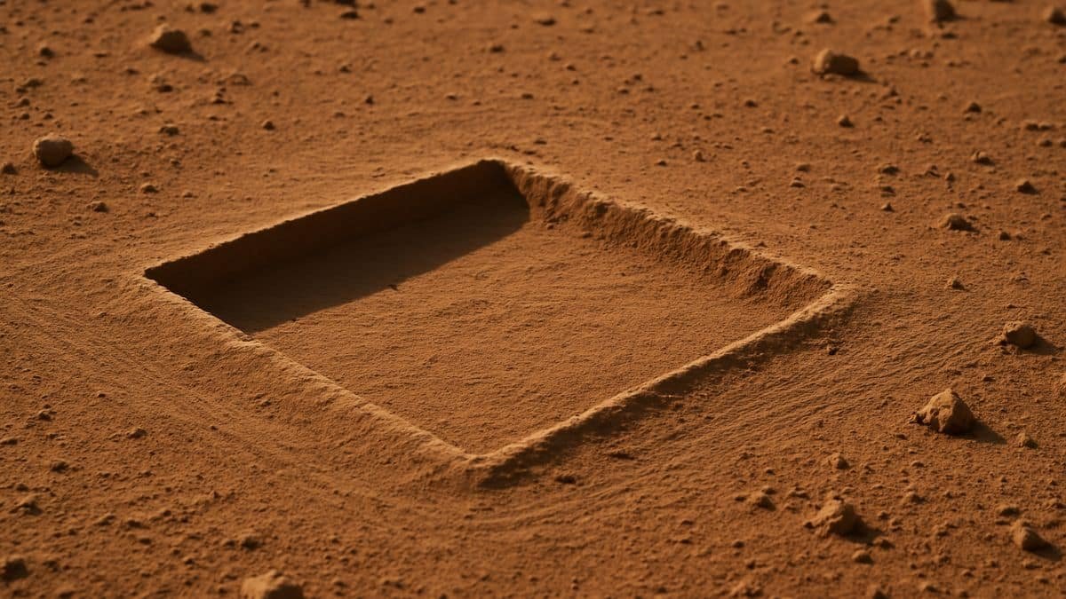 un carré parfait découvert sous le sol de mars la nasa s’interroge sur son origine